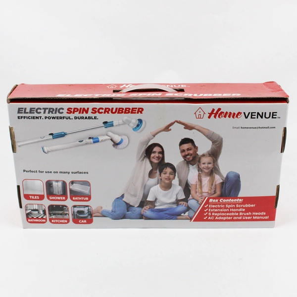 Home Venue Electric Spin Scrubber Set Power Cleaner 5 Brush Heads