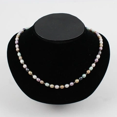 Sterling Silver Multicolor Freshwater Pearl Necklace 20"
