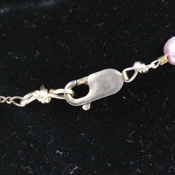 Sterling Silver Multicolor Freshwater Pearl Necklace 20"