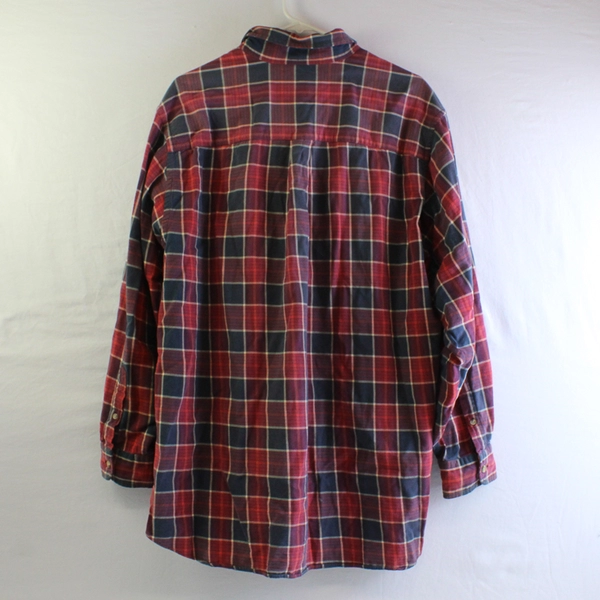 Great Plains Clothing Co. Men's XL Red and Blue Flannel Button Up Shirt