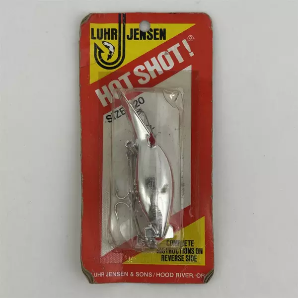 Vintage Fishing Lure Luhr Jensen Hot Shot Size 20 Silver USA Unopened Package