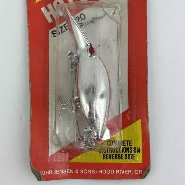 Vintage Fishing Lure Luhr Jensen Hot Shot Size 20 Silver USA Unopened Package