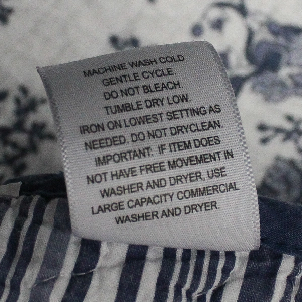 Sunham Bedding Blue/White Floral California King Bedspread 100% Cotton 111"x121"