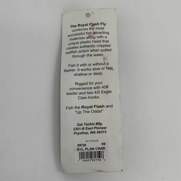 Zak Tackle Glow In The Dark Royal Flash Trolling Lure NIP