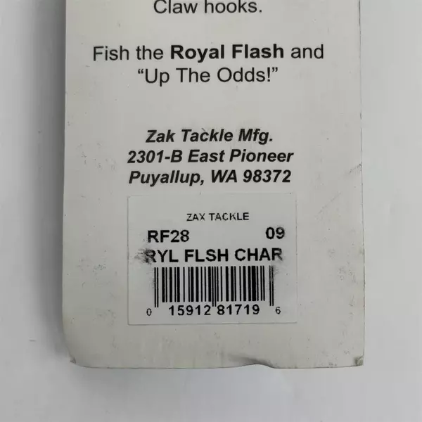 Zak Tackle Glow In The Dark Royal Flash Trolling Lure NIP