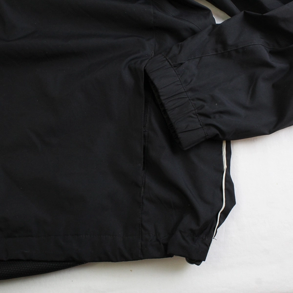 IZOD Men's L Lightweight Black Windbreaker 1/2 Zip Jacket 90's