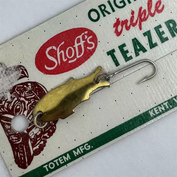 3 Vintage Freshwater Fishing Lures Panther Martin 2 Shoff's Triple Teasers Gold