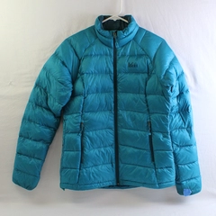 REI Women's S Primaloft Teal Full Zip Puffer Down Jacket