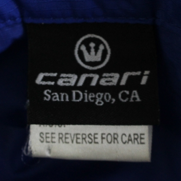 Canari Men's XL Blue Cycling Jacket Full Zip Windbreaker