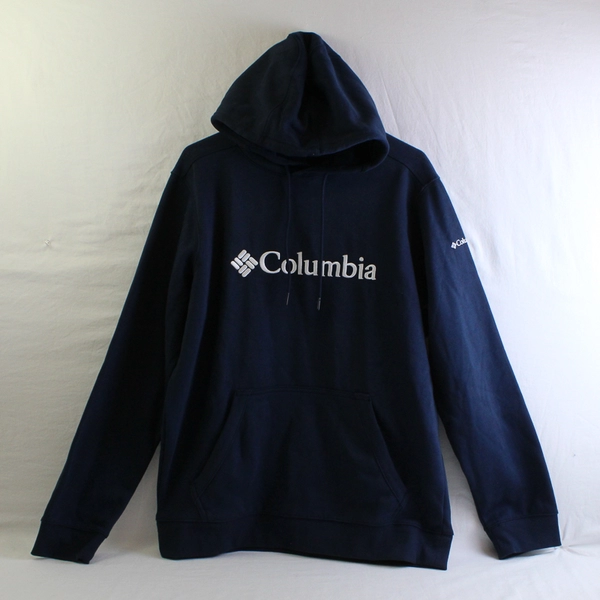 Columbia Men's L Navy Blue Long Sleeve Hoodie Sweatshirt