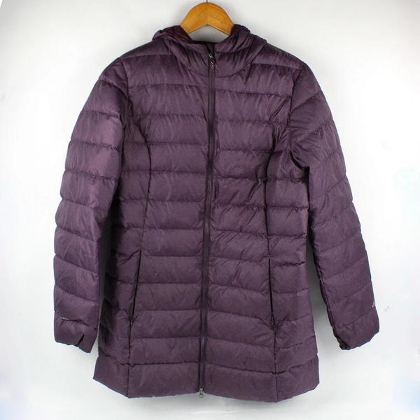 Eddie Bauer Women's Small Purple Hooded Down Puffer Coat