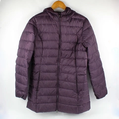 Eddie Bauer Women's Small Purple Hooded Down Puffer Coat