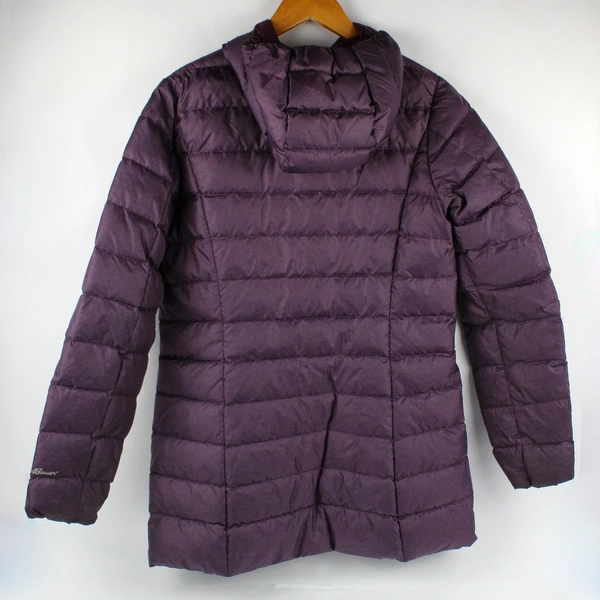 Eddie Bauer Women's Small Purple Hooded Down Puffer Coat