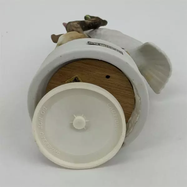 Vintage Flambro White Dove On Tree Rotating Music Box Figurine Works