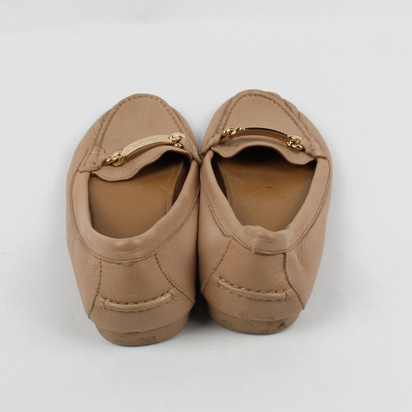 Coach Olympia Pebble Grain Leather Loafer Tan Olive Women's Size 9B