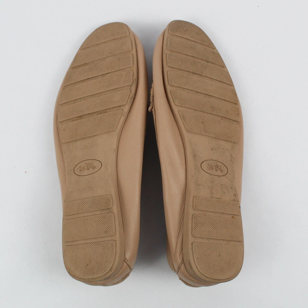 Coach Olympia Pebble Grain Leather Loafer Tan Olive Women's Size 9B