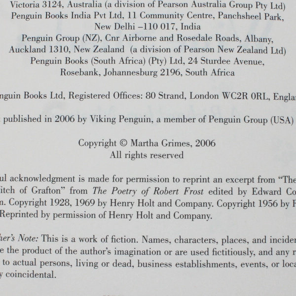 The Old Wine Shades by Martha Grimes 2006 Hardcover DJ Richard Jury Mystery