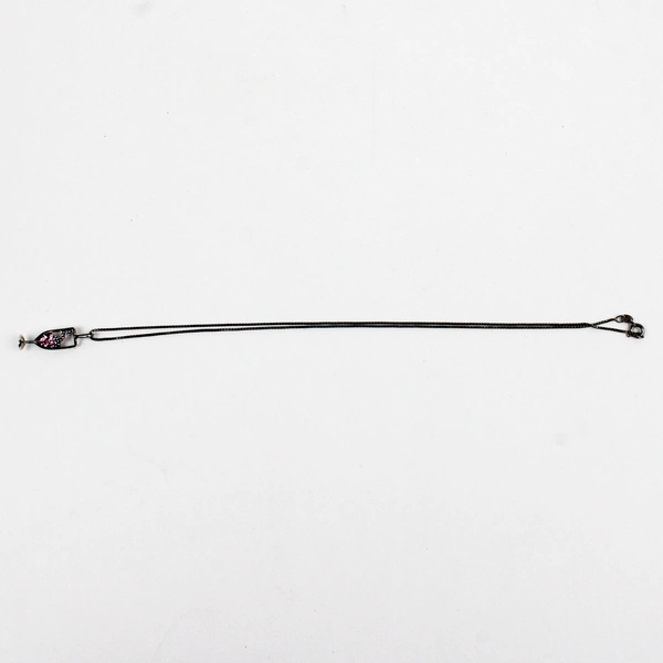 Unbranded Pink Champagne Glass Charm Sterling Silver Necklace