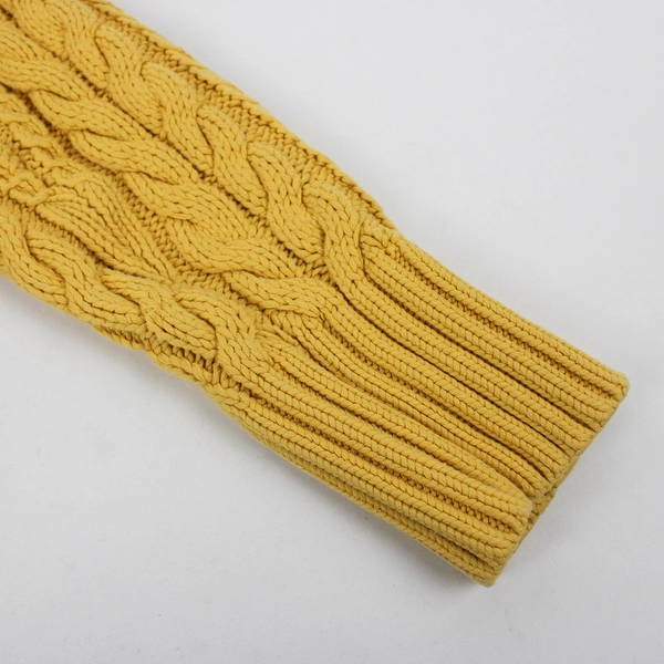 Vintage Lands' End Women's M/P Yellow Knit Button Up Sweater