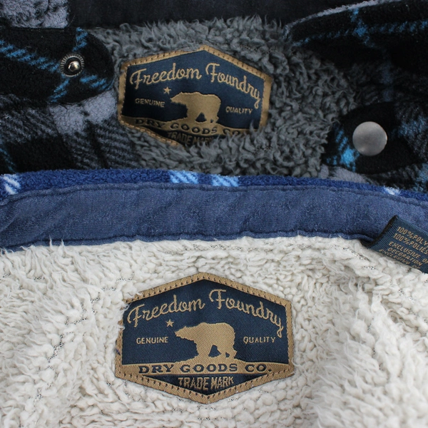 Lot of 2 Freedom Foundry Youth L (14-16) Plaid Button-Up Jackets