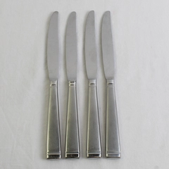Set of 4 Oneida Silver Frost Pattern Dinner Knives 9.75" Long