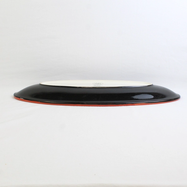 Clay Art StoneLite Jalapeño Design Hand-Painted Oval Serving Tray 19"