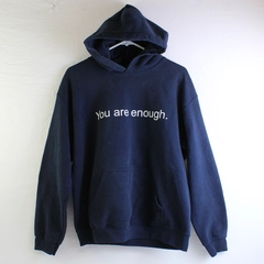 Gildan Navy Blue Inspirational Hoodie Adult Size Medium FLAWED