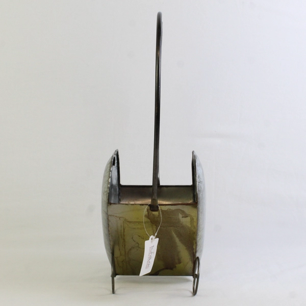 Transpac Galvanized Metal Nested Heart Planter Stand With Handle 15.5" Tall