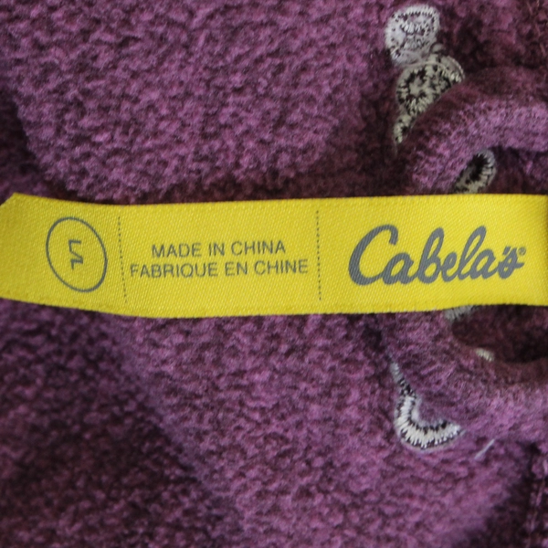 Cabela's Purple Zip-Up Hoodie Women's Size Large
