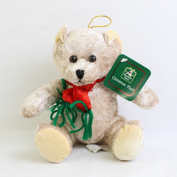 Christmas House Brown Teddy Bear Plushies Toy Christmas 6.75" Tall