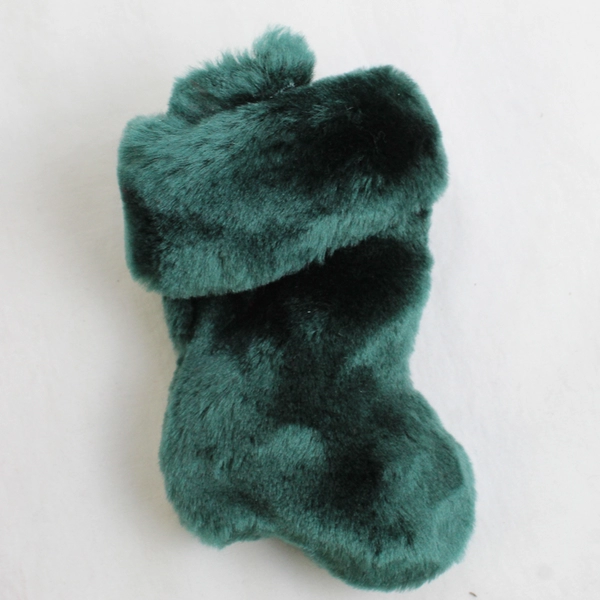 Lot Of 2 Unbranded Matching Small Plush Stocking Hanging Ornaments 5.5" Long