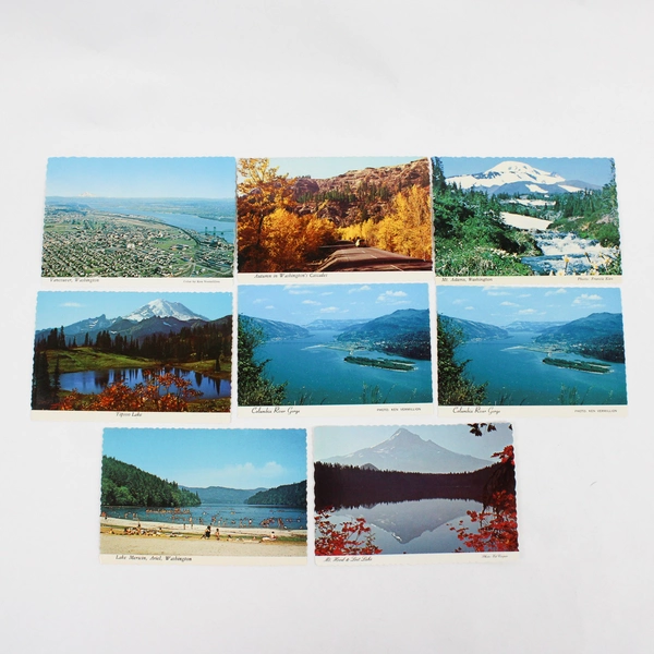 Lot Of 8 Washington Oregon Postcards Vancouver Cascades Columbia River