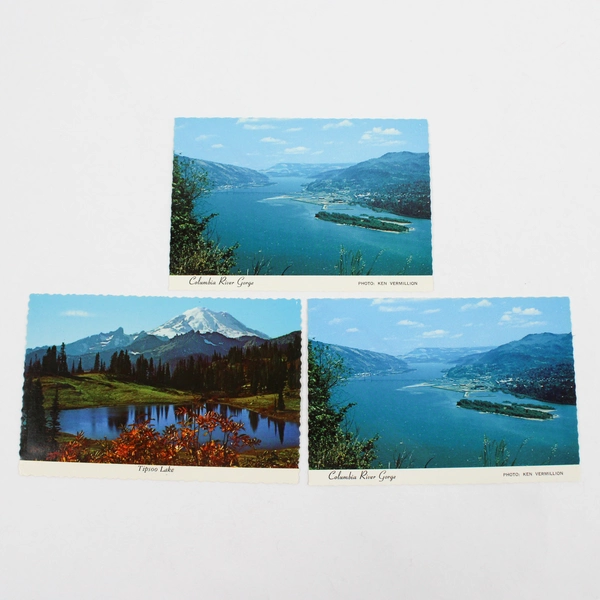 Lot Of 8 Washington Oregon Postcards Vancouver Cascades Columbia River
