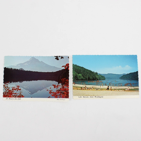 Lot Of 8 Washington Oregon Postcards Vancouver Cascades Columbia River