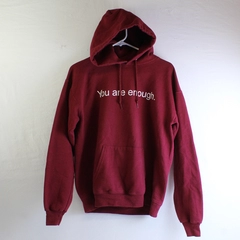 Hanes Red Inspirational Hoodie Adult Size Medium You Are Enough