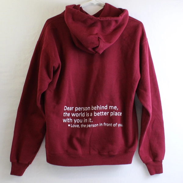 Hanes Red Inspirational Hoodie Adult Size Medium You Are Enough