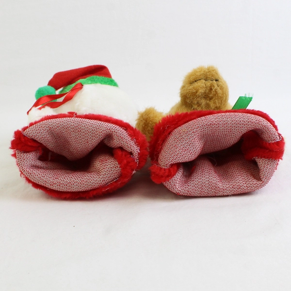 Lot Of 2 Unbranded Matching Snowman & Reindeer Hand Puppet Hanging Ornament