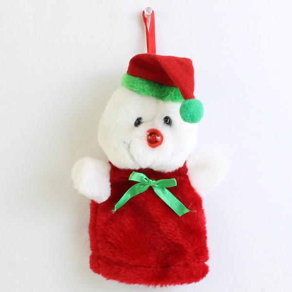 Lot Of 2 Unbranded Matching Snowman & Reindeer Hand Puppet Hanging Ornament