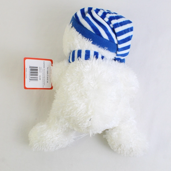 Golden Bear Happy Holiday Snowman W/ Blue Hat & Scarf 9.5" Tall