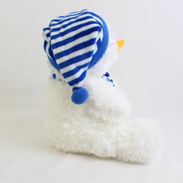 Golden Bear Happy Holiday Snowman W/ Blue Hat & Scarf 9.5" Tall