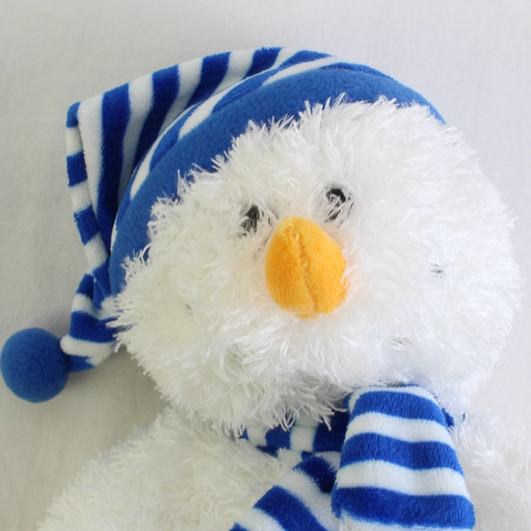 Golden Bear Happy Holiday Snowman W/ Blue Hat & Scarf 9.5" Tall