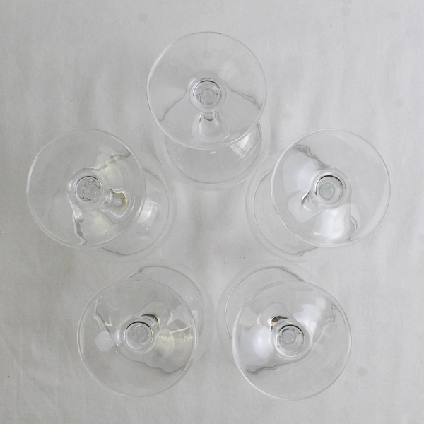 Lot Of 5 Matching The Cellar Basics Vidrio Wine Glasses Clear Glass 6.75" Tall