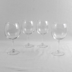 Lot Of 4 Matching The Cellar Basics Vidrio Wine Glasses Clear Glass 6.75" Tall