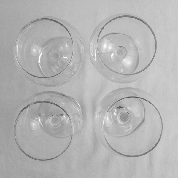 Lot Of 4 Matching The Cellar Basics Vidrio Wine Glasses Clear Glass 6.75" Tall