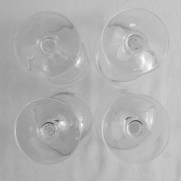 Lot Of 4 Matching The Cellar Basics Vidrio Wine Glasses Clear Glass 6.75" Tall