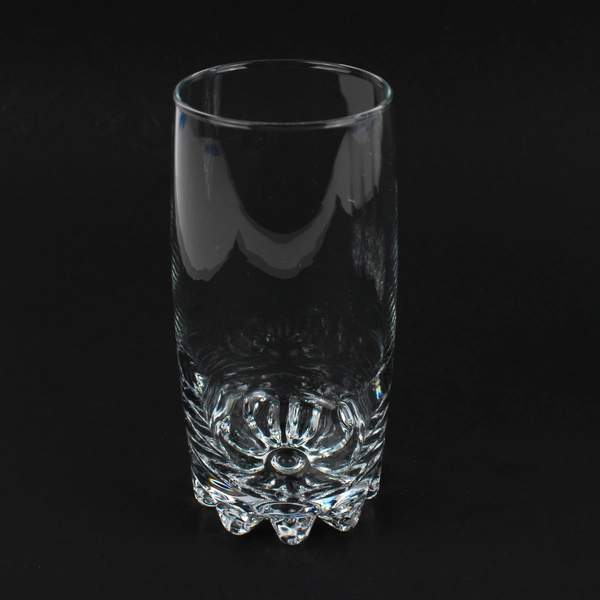 Set Of 4 Tabletop Home Essentials Highball Clear Water Glasses 14 Oz 5.75" Tall