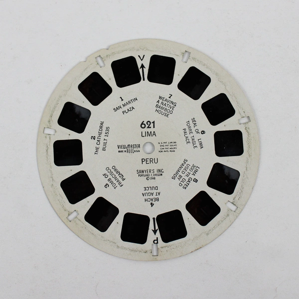 Vintage View Master Lima Peru 1948 Reel #621