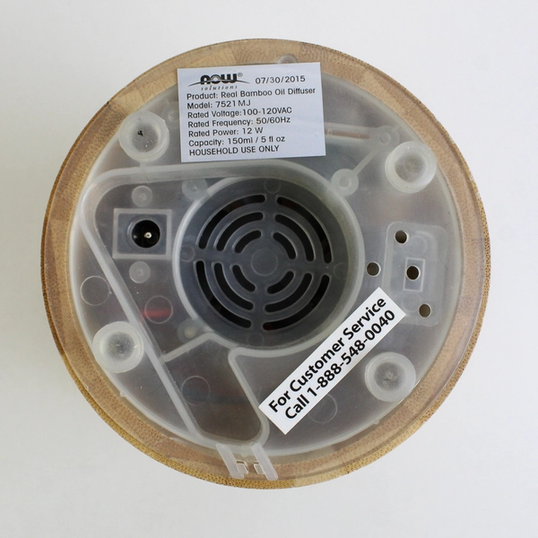 NOW Solutions Ultrasonic Bamboo Essential Oil Diffuser Aroma Therapy