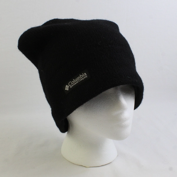 Columbia Sportswear Solid Black Beanie 100% Wool Shell Unisex One Size Fits All