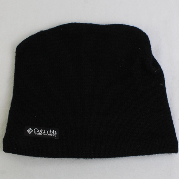 Columbia Sportswear Solid Black Beanie 100% Wool Shell Unisex One Size Fits All